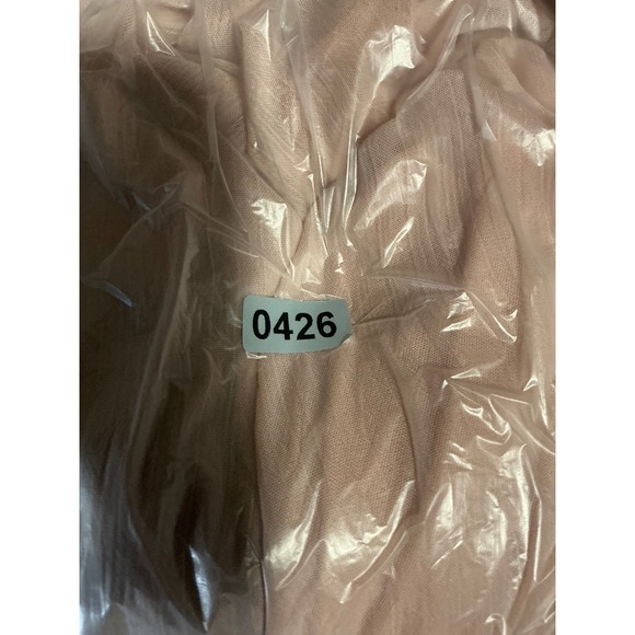 Light Pink Smocked Off Shoulder Ruffle Hem Dress Long Sleeve Boho Chic - Picture 7 of 7